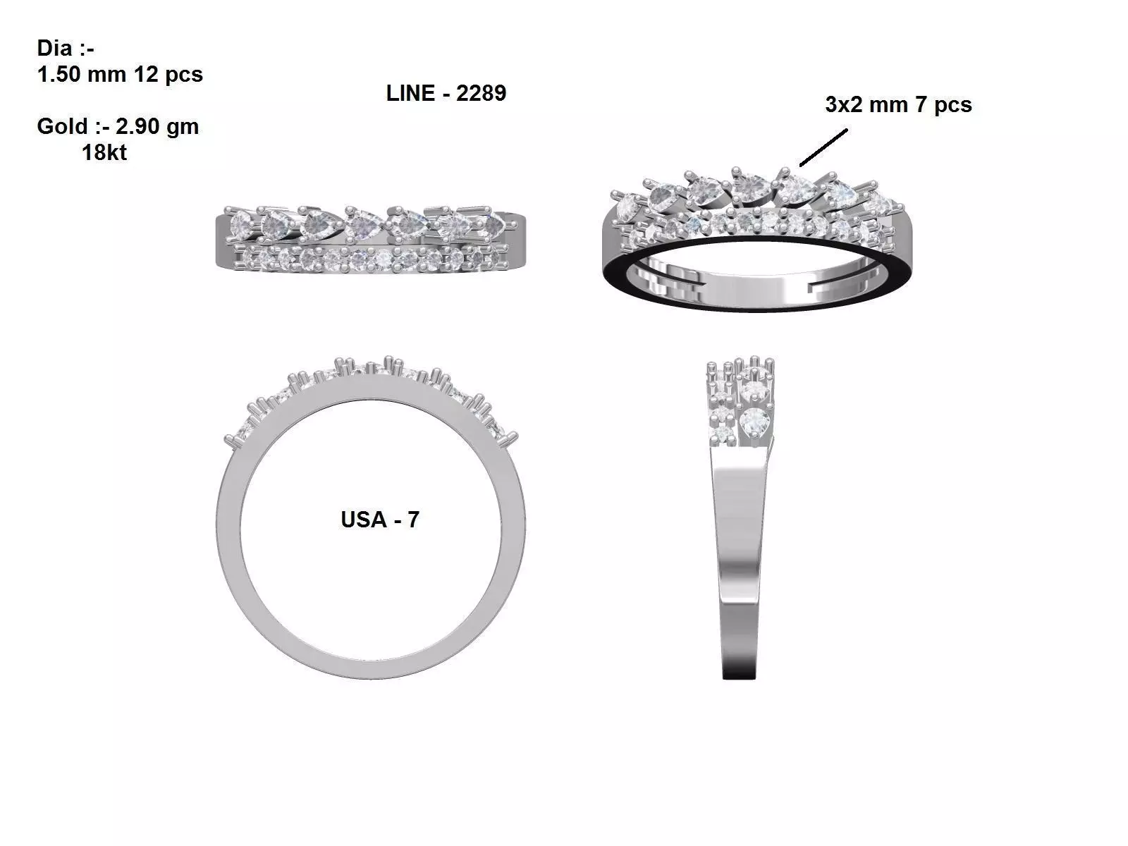 Band Ring 3D print model_0