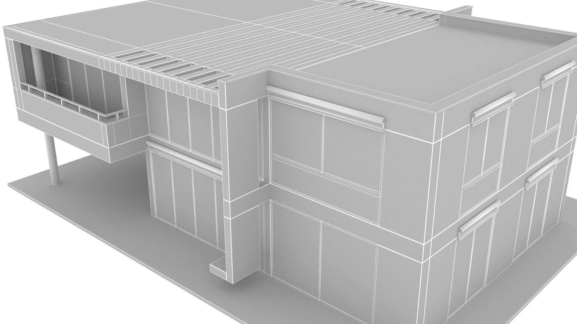 House Low-poly 3D model_7