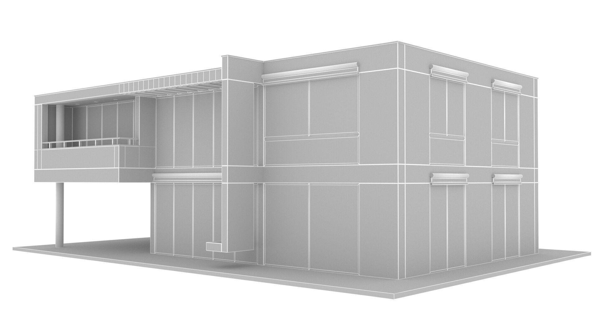 House Low-poly 3D model_10