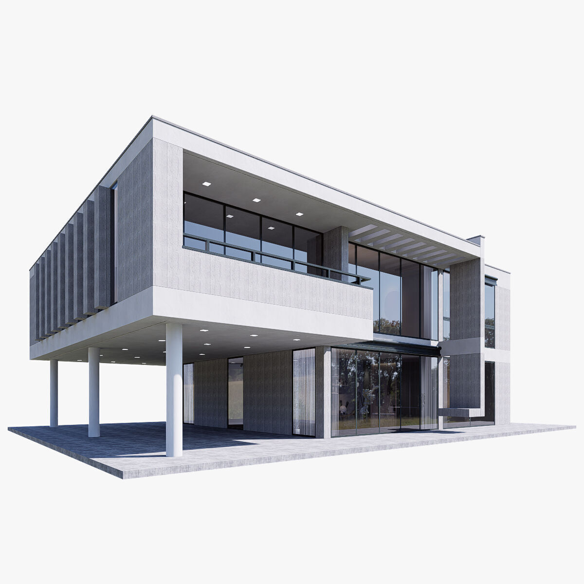 House Low-poly 3D model_3