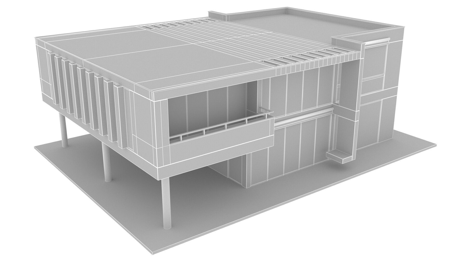 House Low-poly 3D model_8