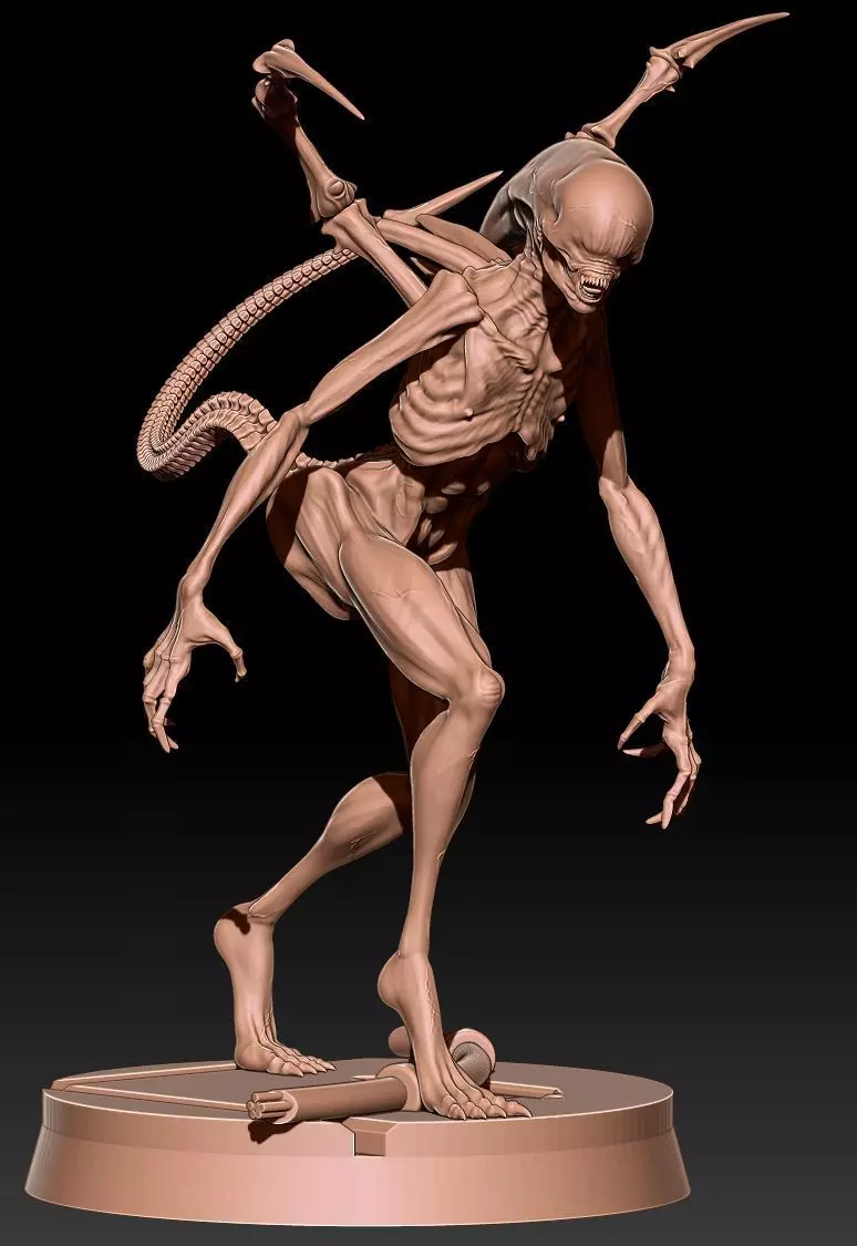 2 versions walking Neomorph 3D print model_0