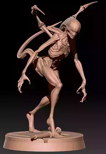 2 versions walking Neomorph 3D print model