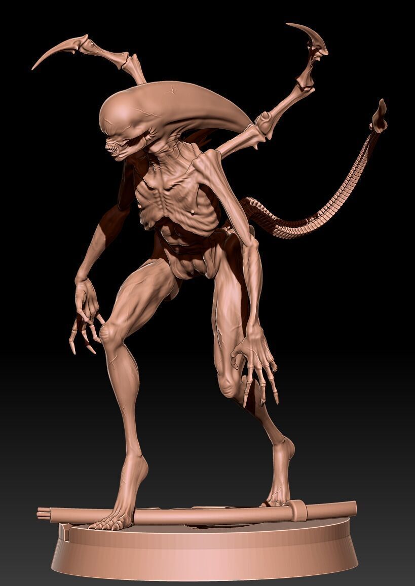 2 versions walking Neomorph 3D print model_2