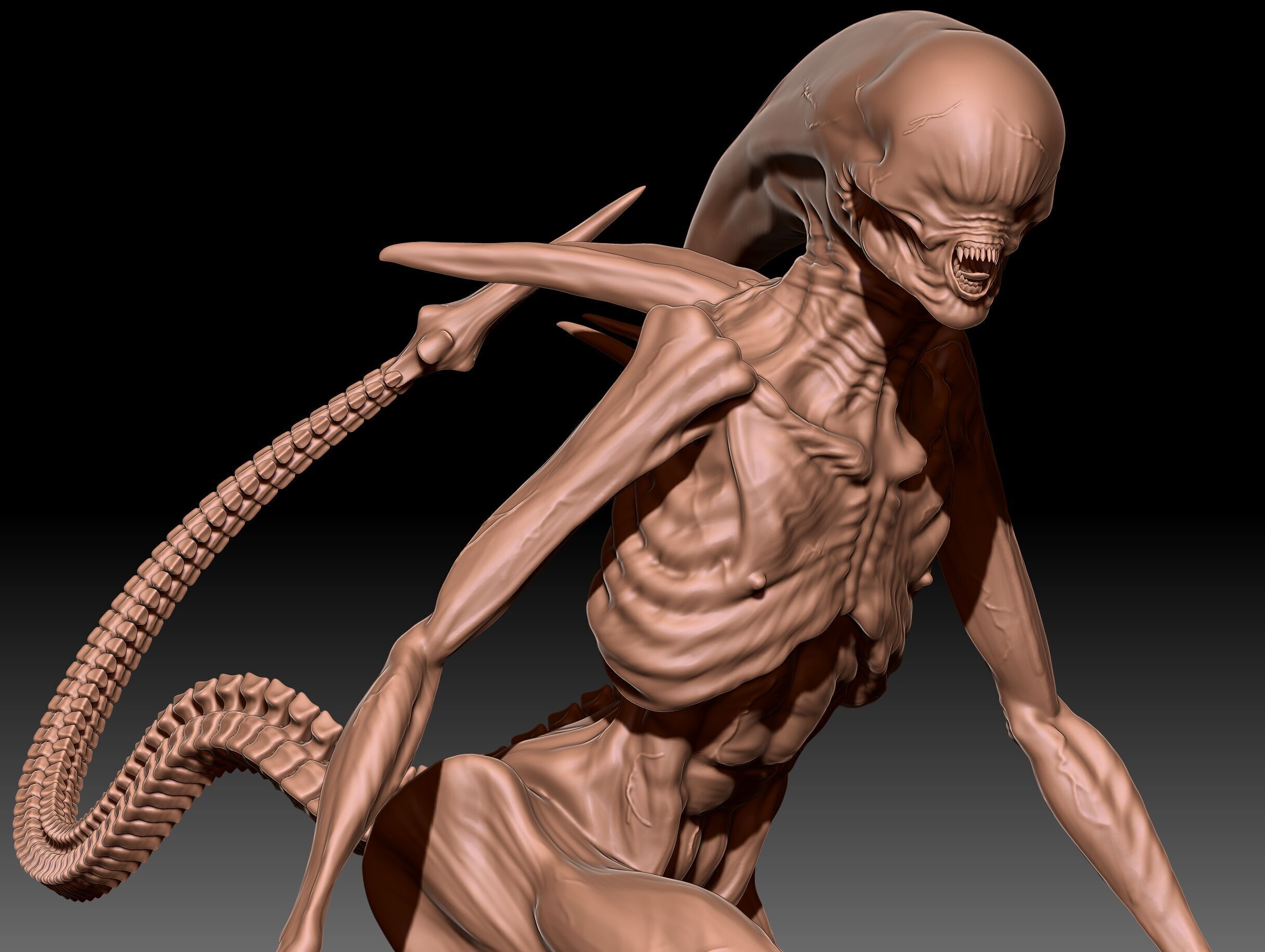 2 versions walking Neomorph 3D print model_6