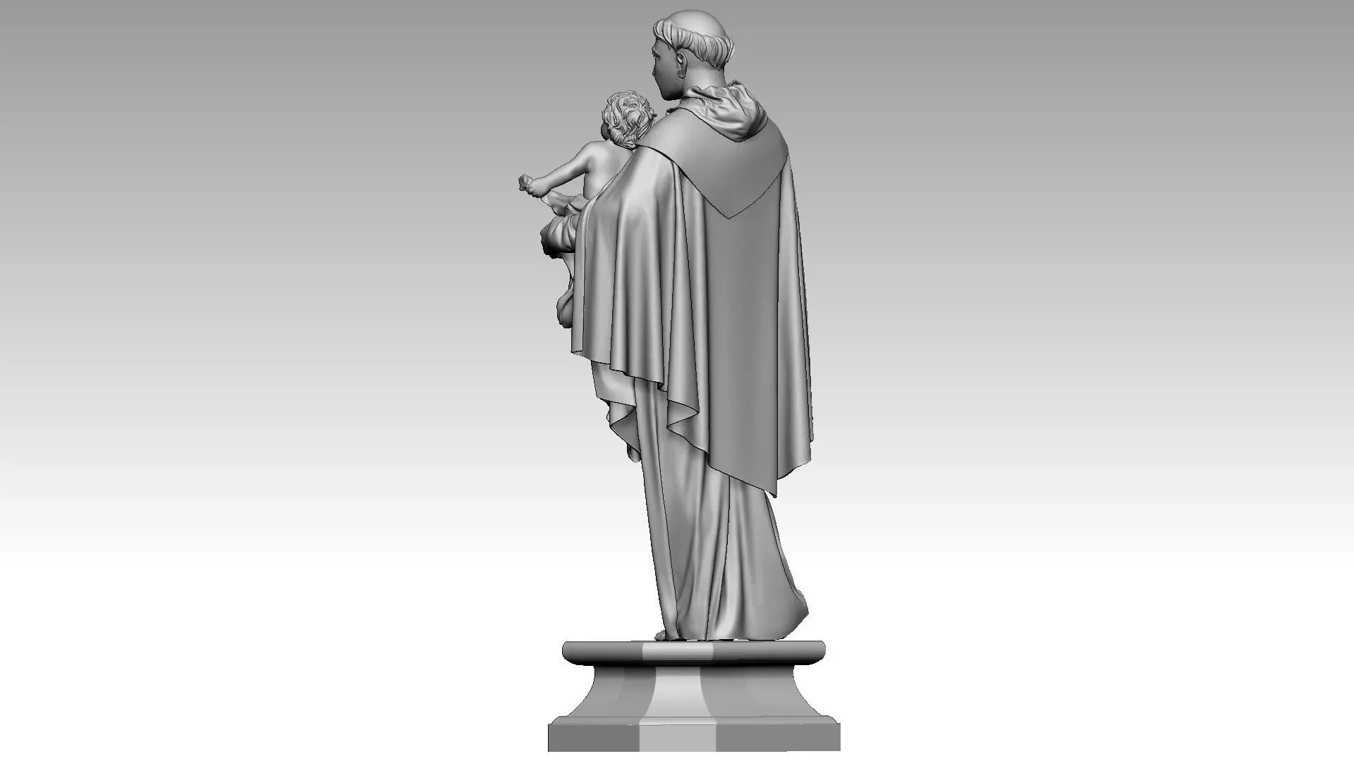Saint Anthony  3D print model_3