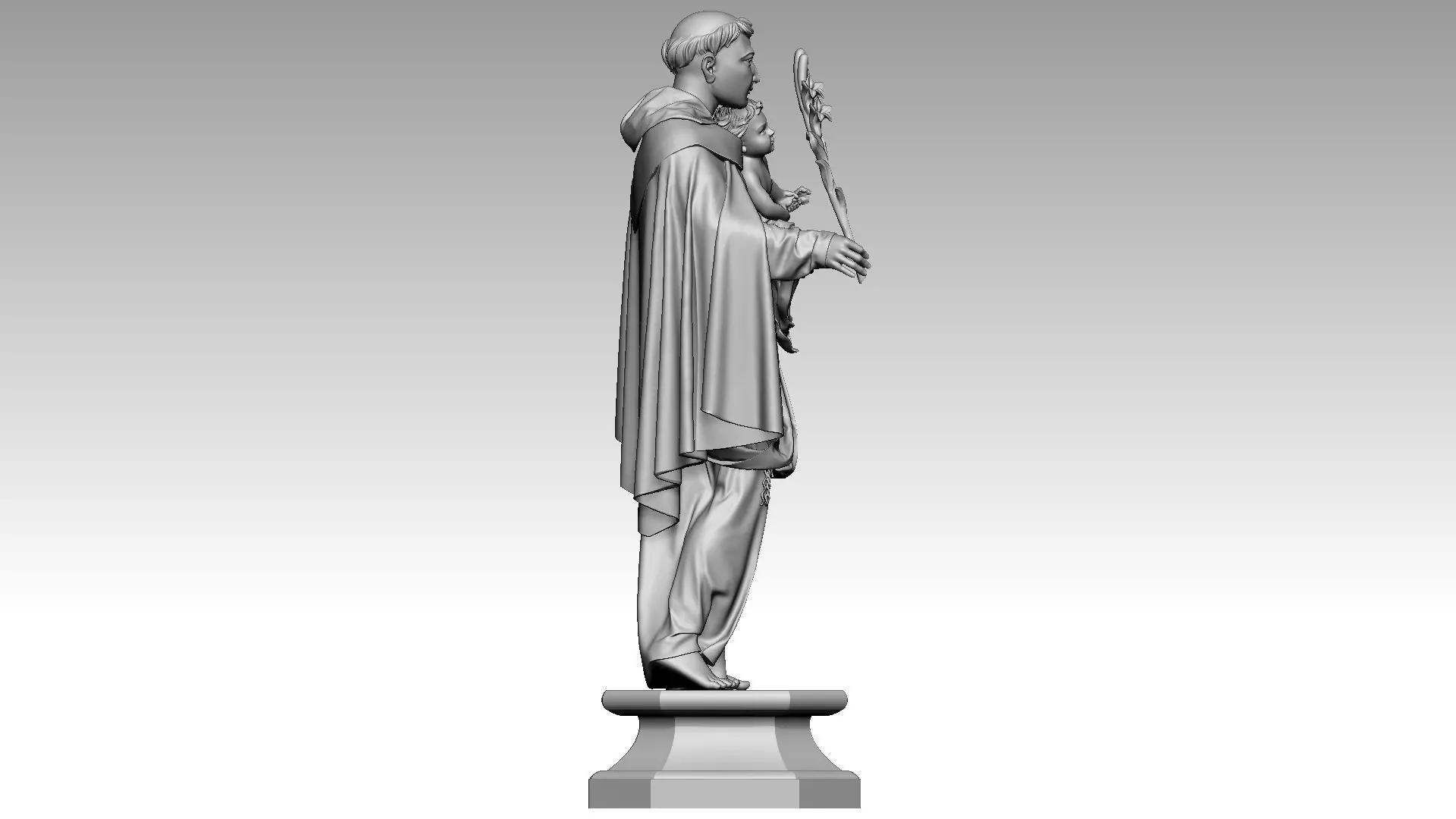 Saint Anthony  3D print model_6
