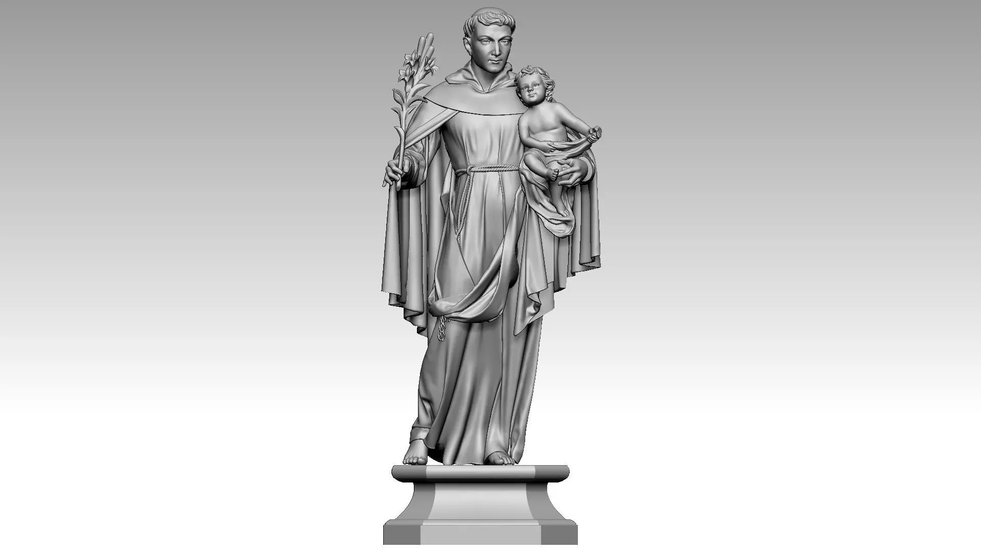 Saint Anthony  3D print model_0