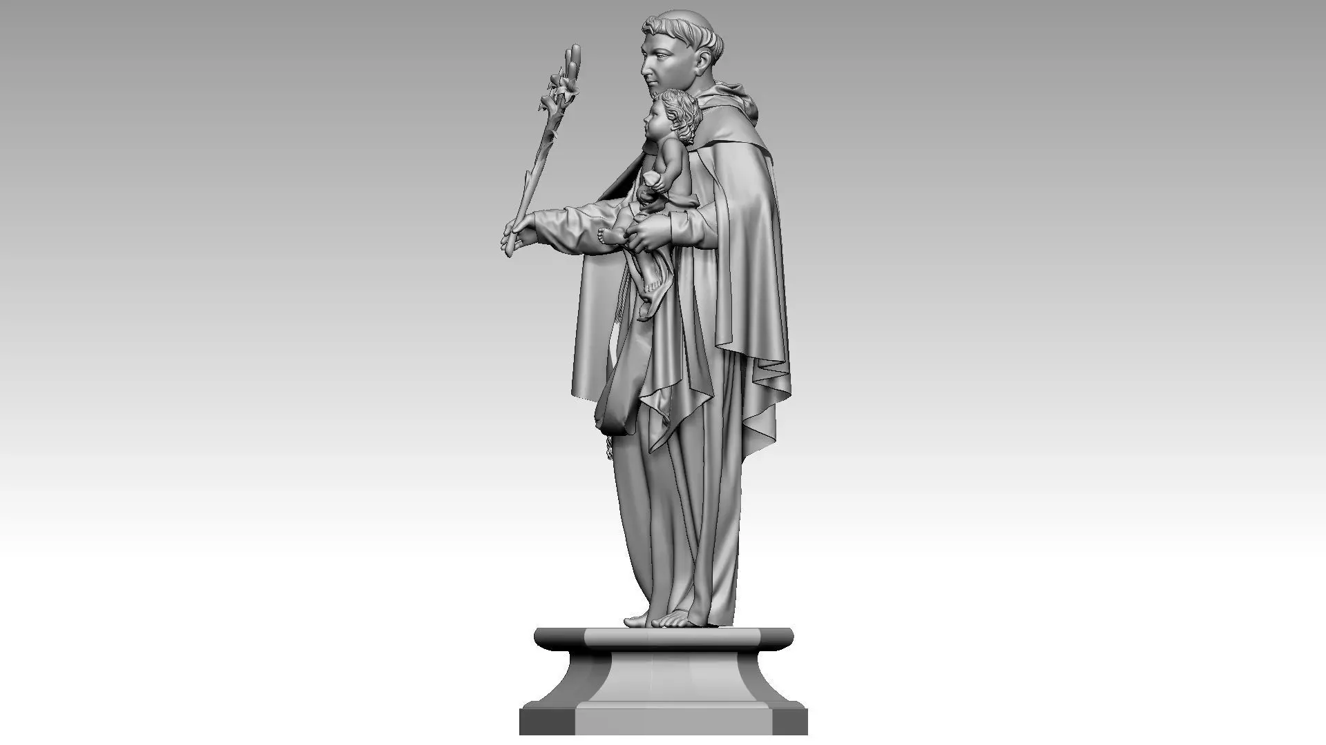 Saint Anthony  3D print model_1
