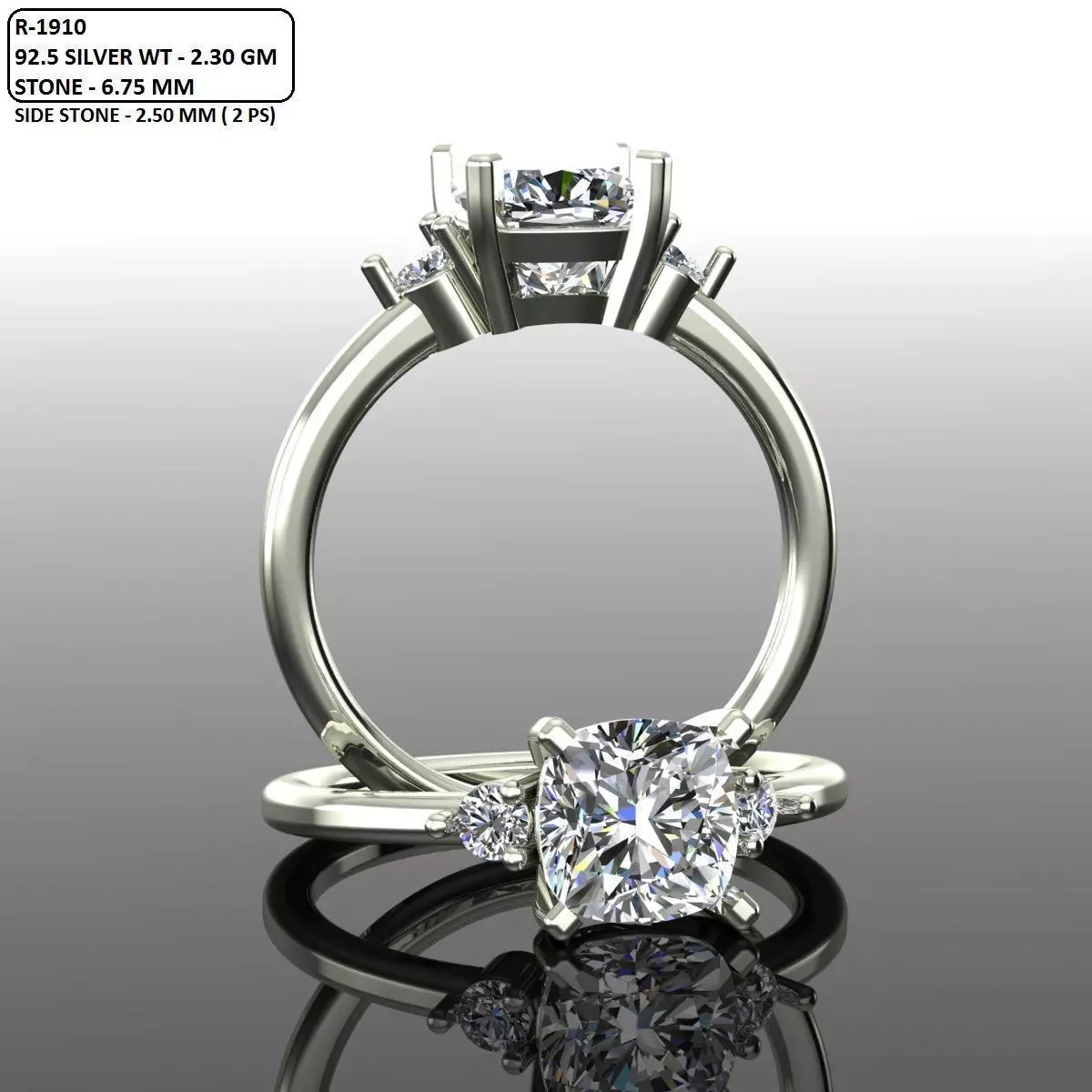 Solitaire Ring 3D print model_0