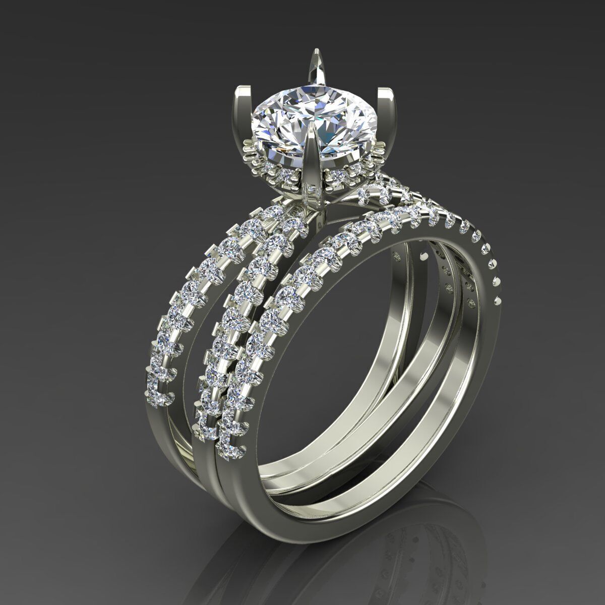 Solitaire Ring 3D print model_2