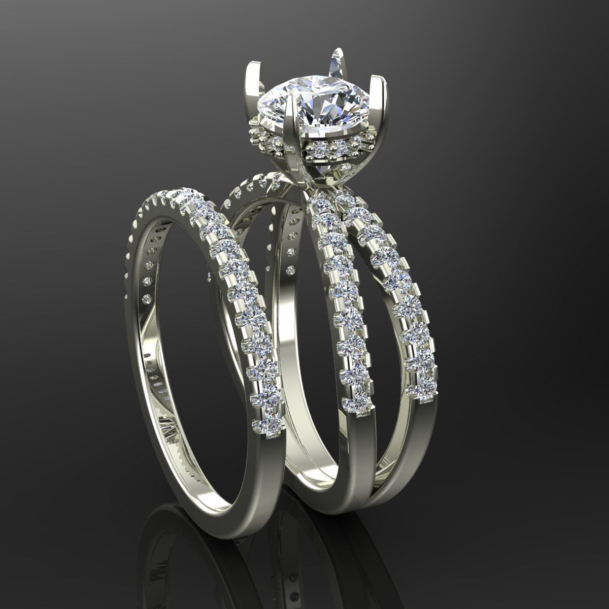 Solitaire Ring 3D print model_1