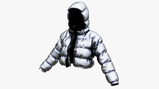 Puffer Jacket Low-poly 3D model