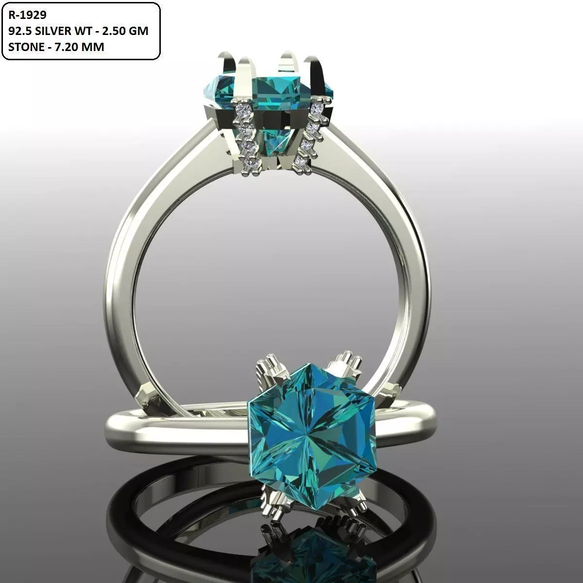 Solitaire Ring 3D print model_0