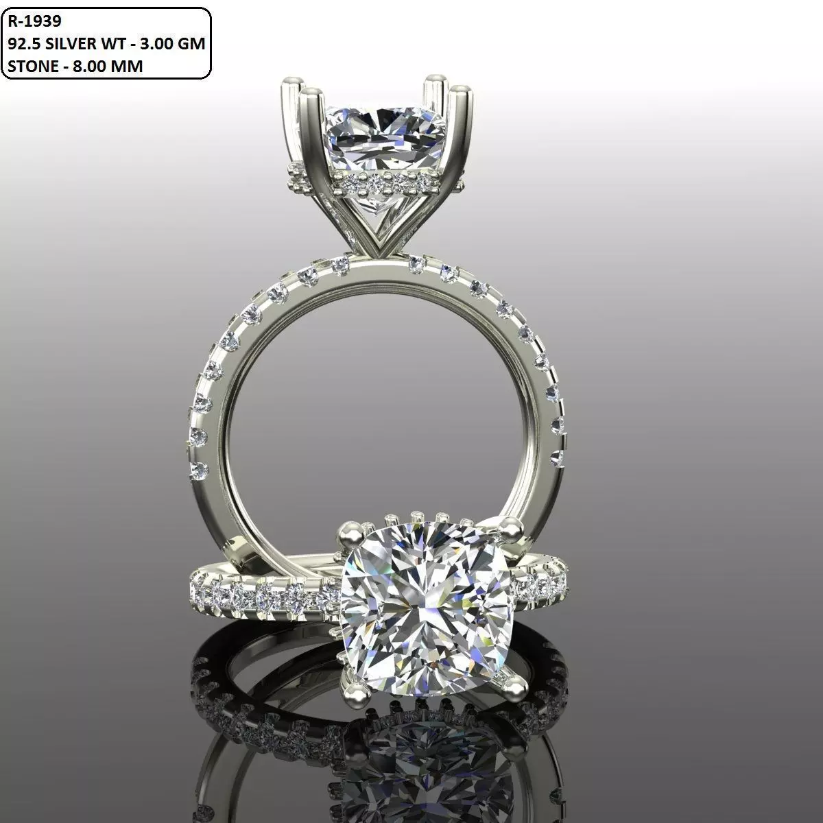 Solitaire Ring 3D print model_0