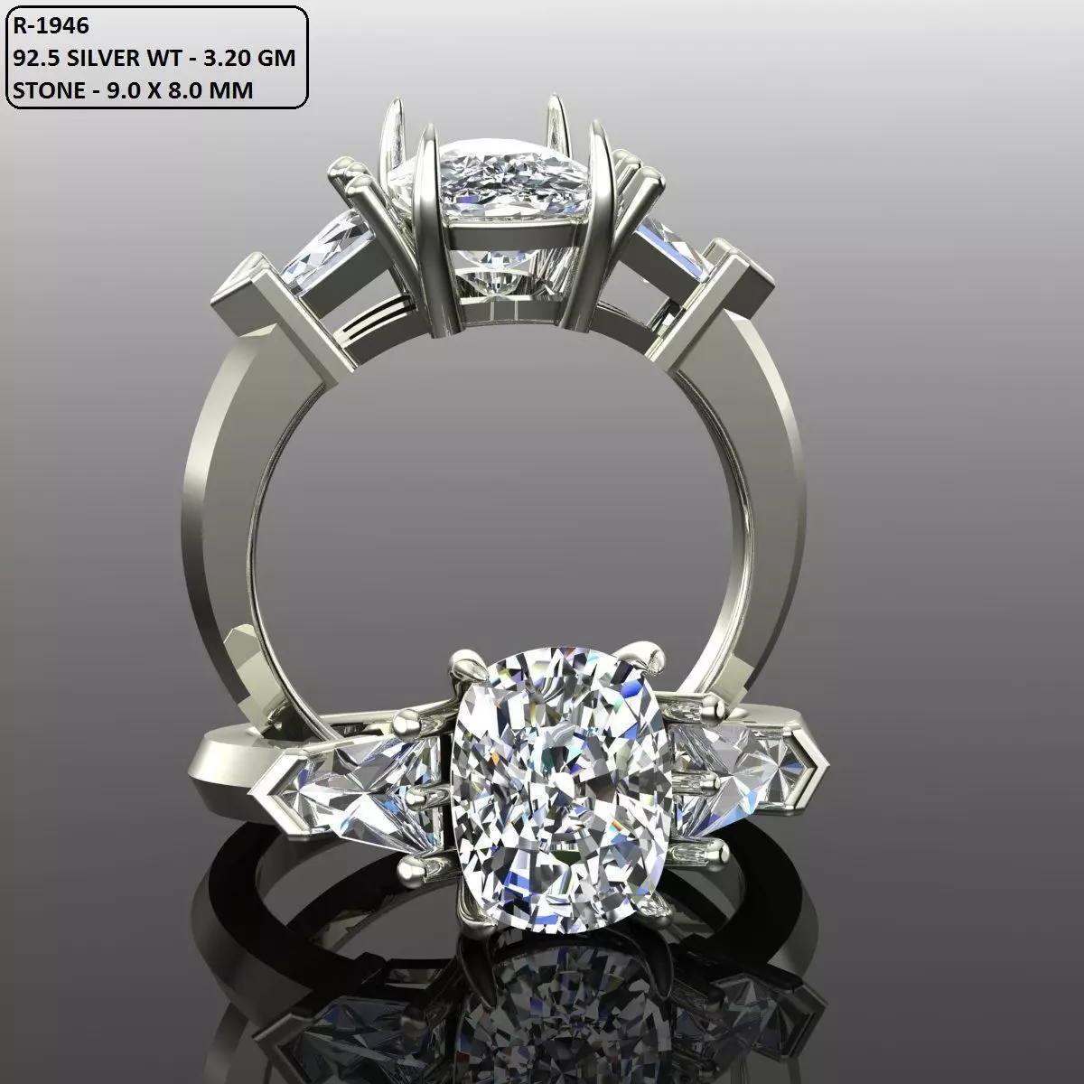 Solitaire Ring 3D print model_0
