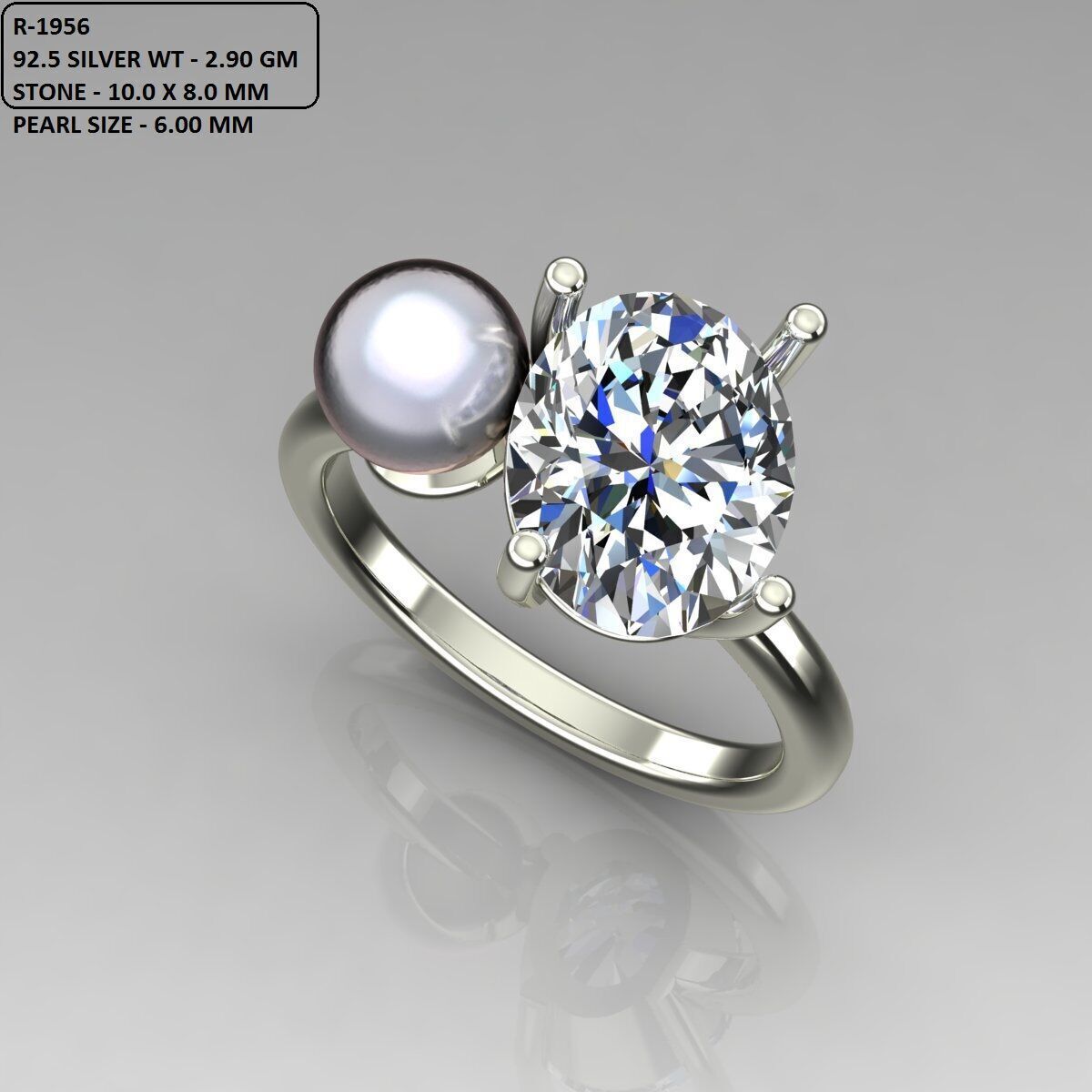 Solitaire Ring 3D print model_1