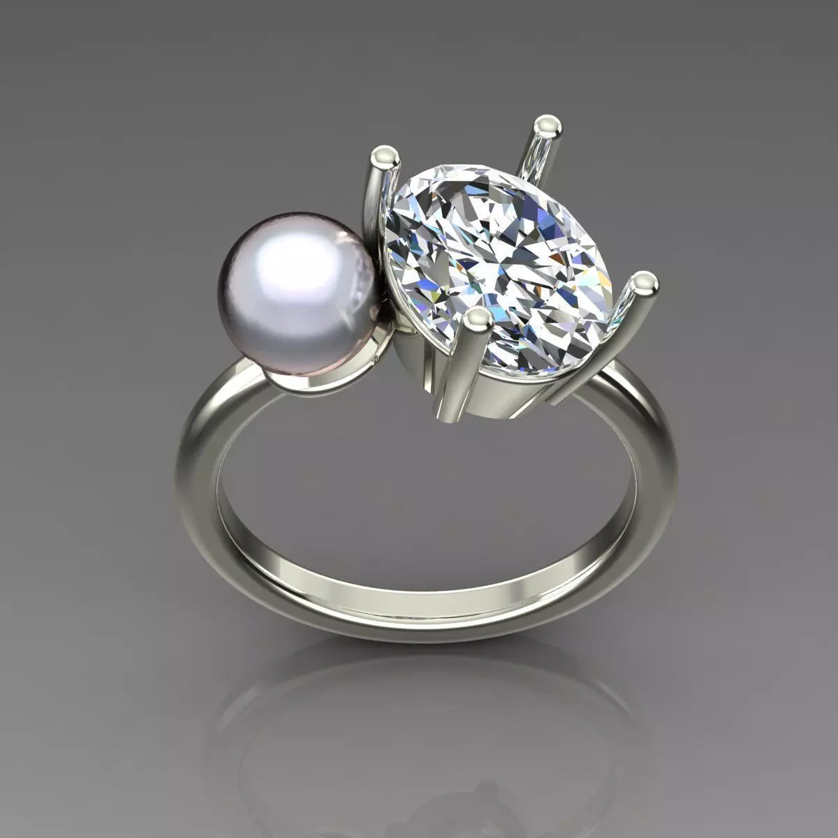 Solitaire Ring 3D print model_0