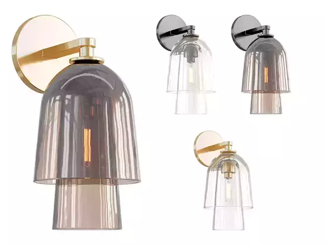 RH Blom Glass Flute Sconce 3D model