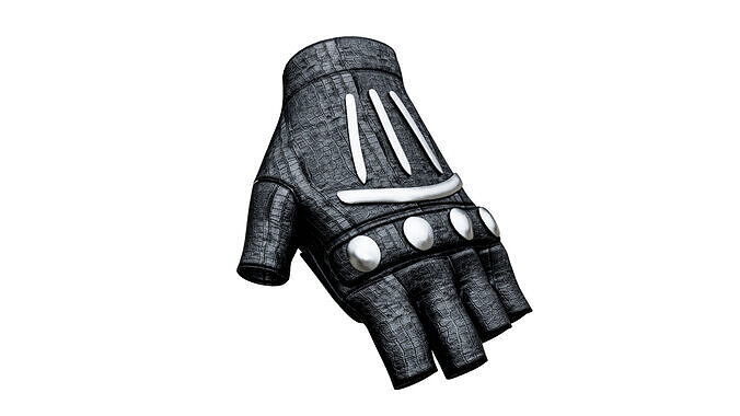 Leather Fight Gloves Low-poly 3D model