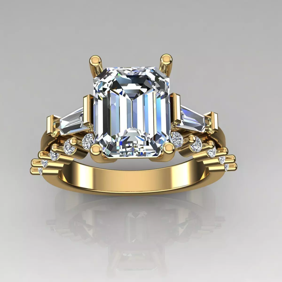 Solitaire Ring 3D print model_0