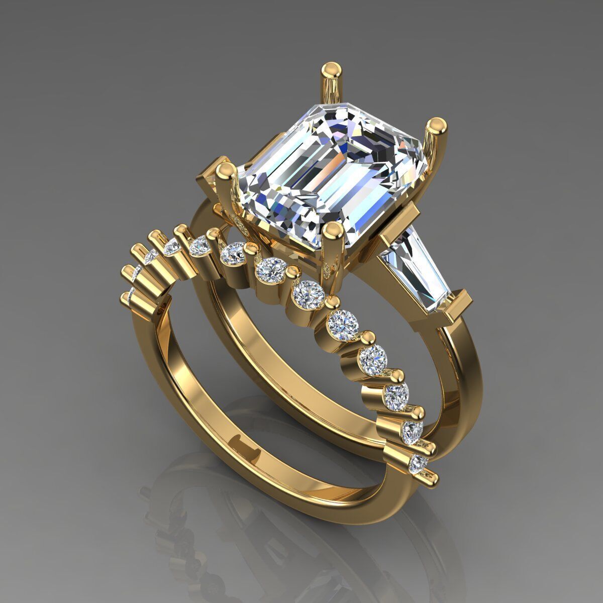 Solitaire Ring 3D print model_2