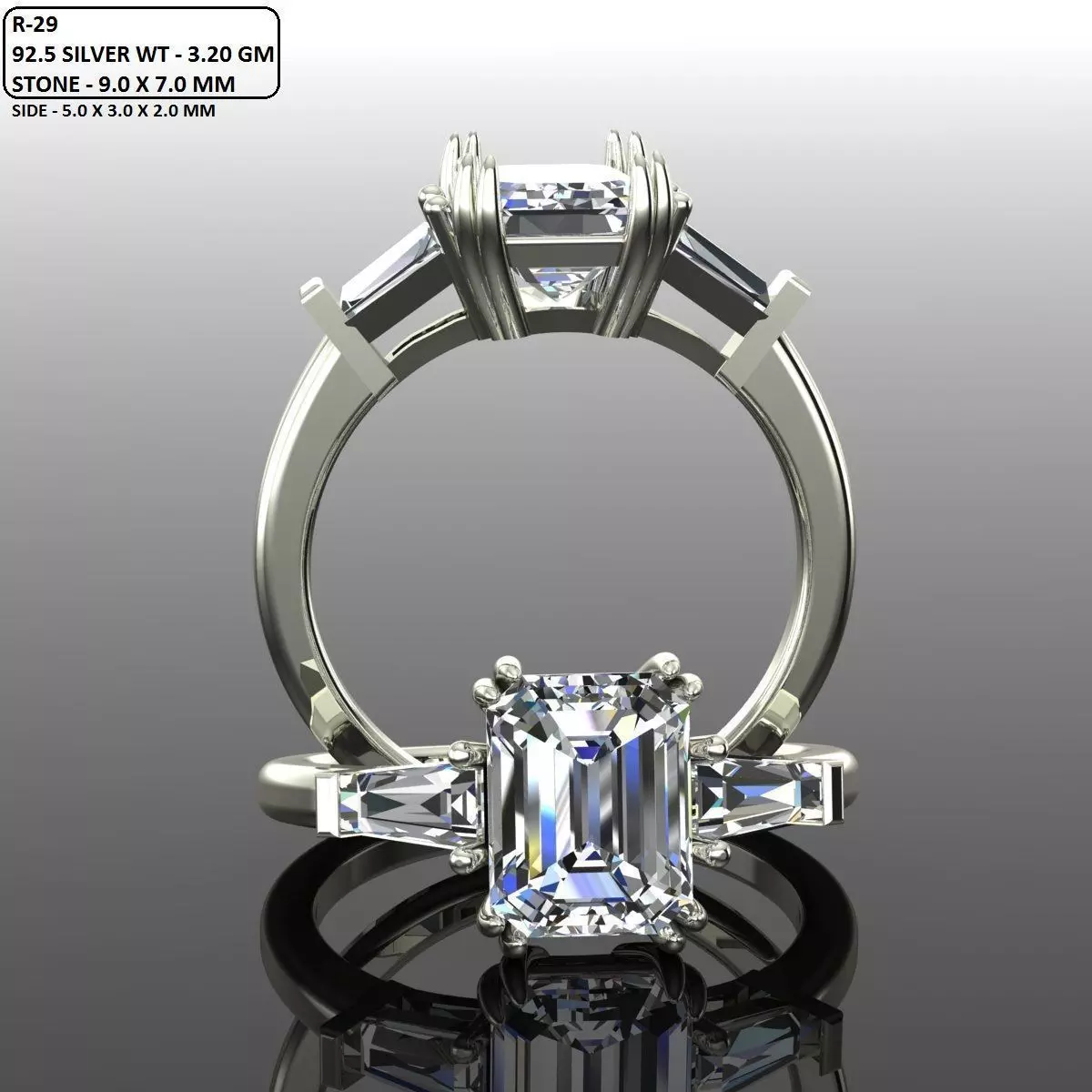 Solitaire Ring 3D print model_0