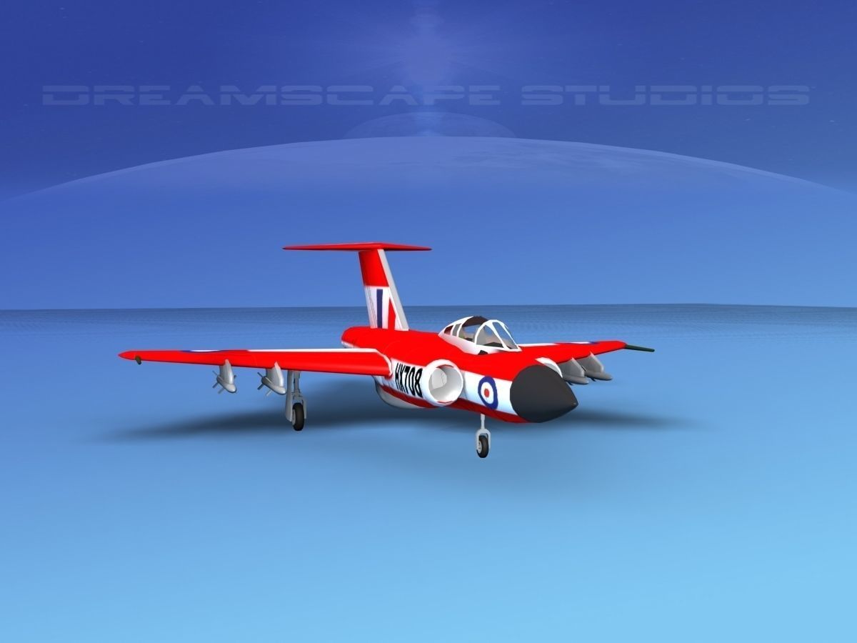 Gloster F-9 Javelin V02 3D model_2