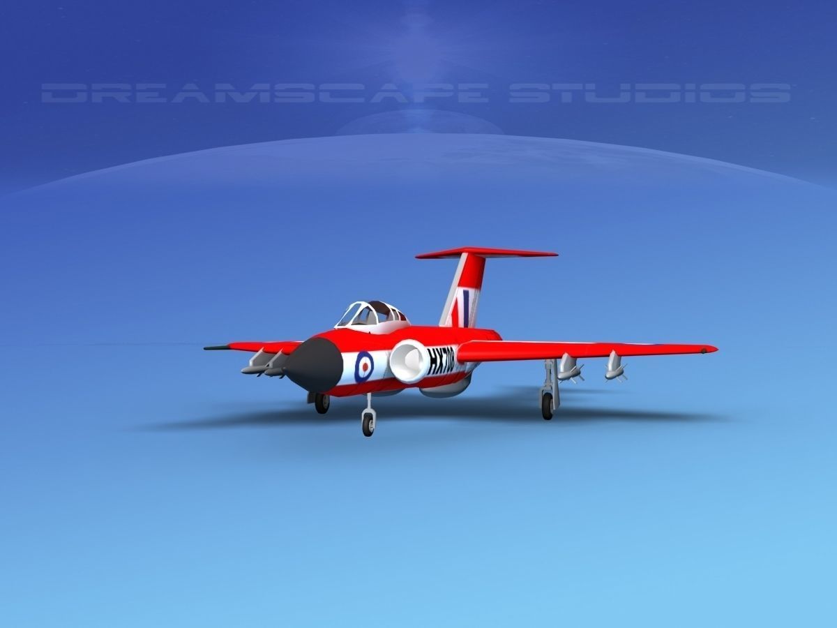 Gloster F-9 Javelin V02 3D model_1