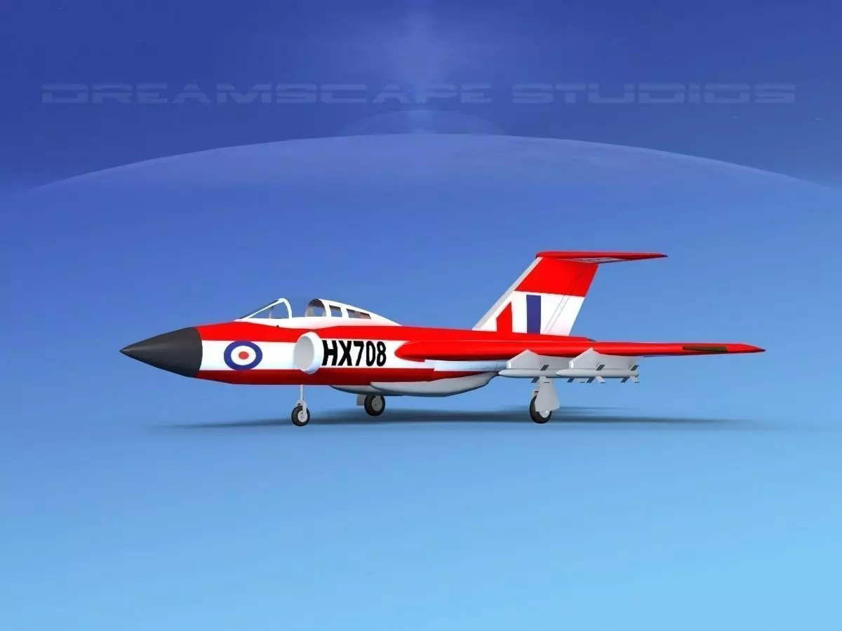 Gloster F-9 Javelin V02 3D model_0