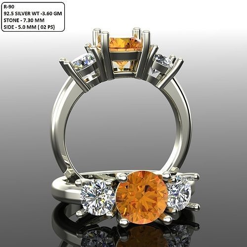 Solitaire Ring 3D print model