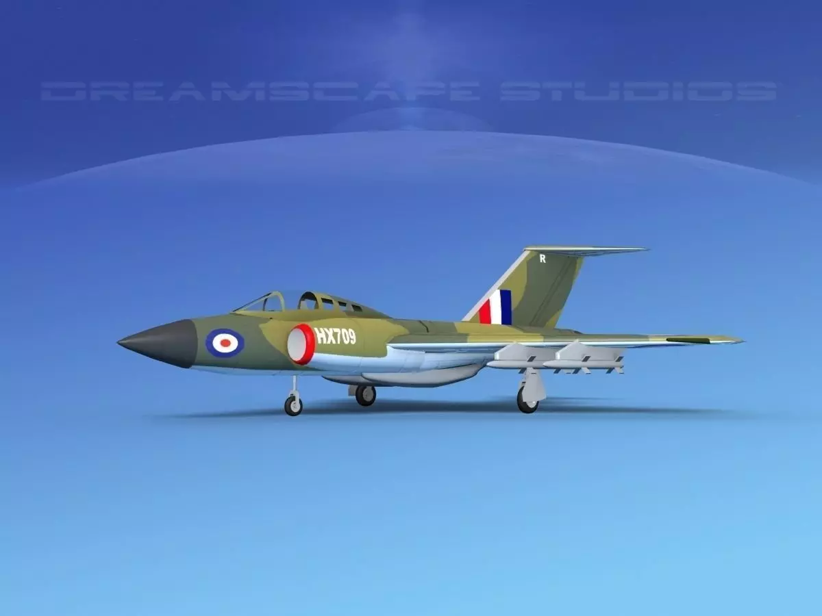 Gloster F-9 Javelin V03 3D model_0
