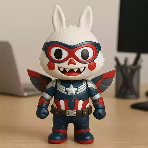Labubu - Sam Wilson DC Comics statue - 3D print