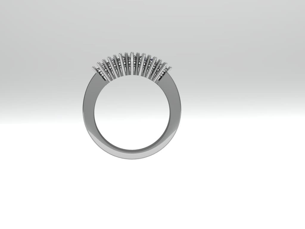 7 stone Ring 3D print model_1