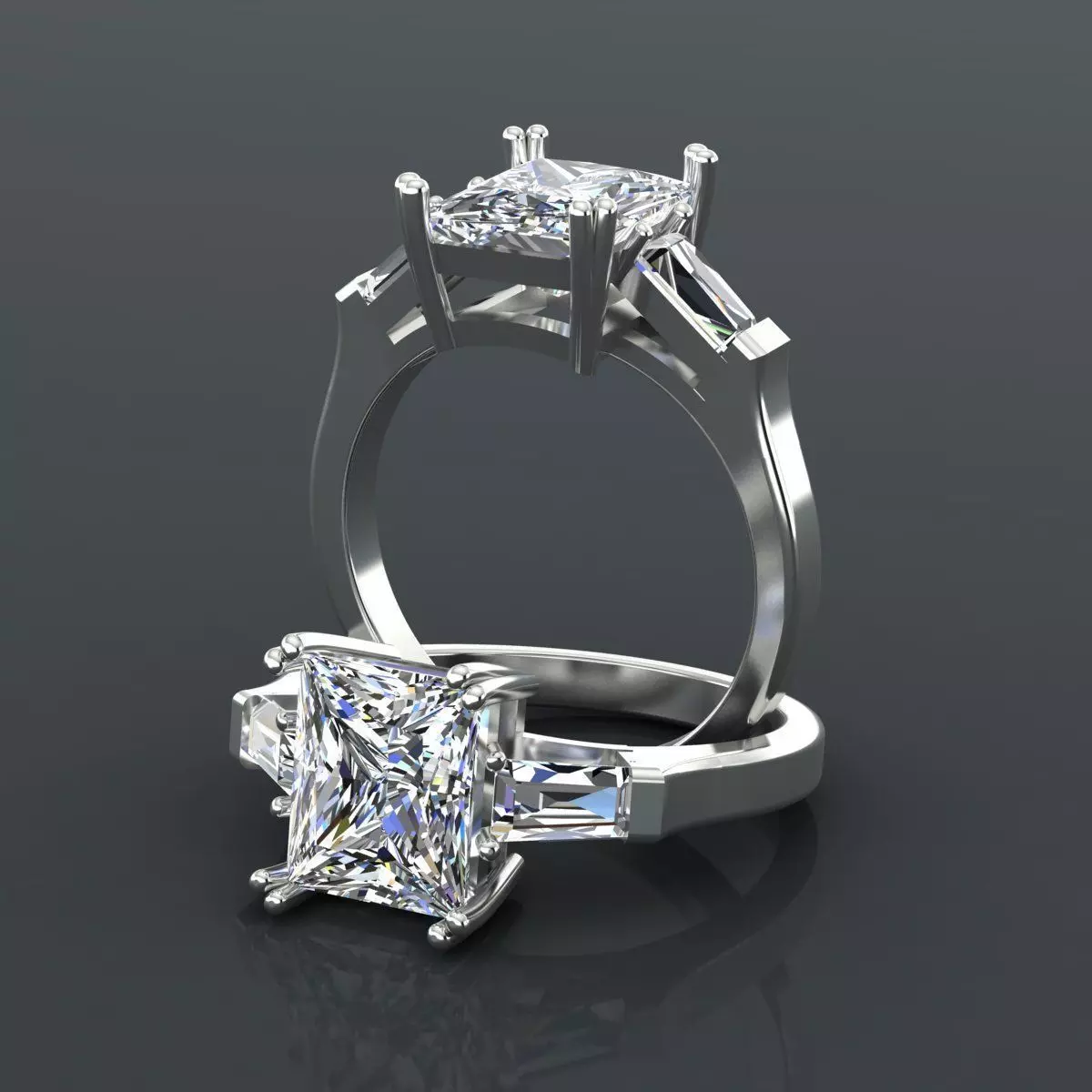 Solitaire Ring 3D print model_0