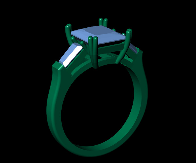 Solitaire Ring 3D print model_1