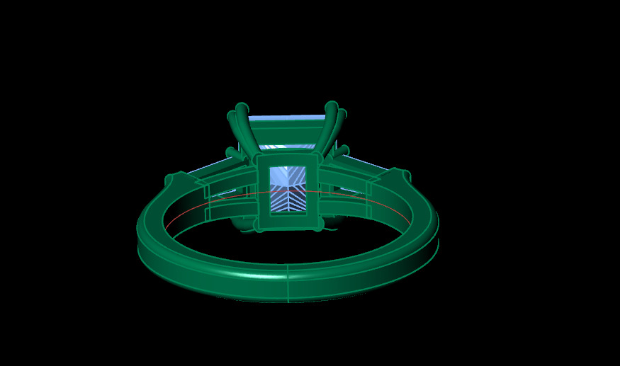 Solitaire Ring 3D print model_2