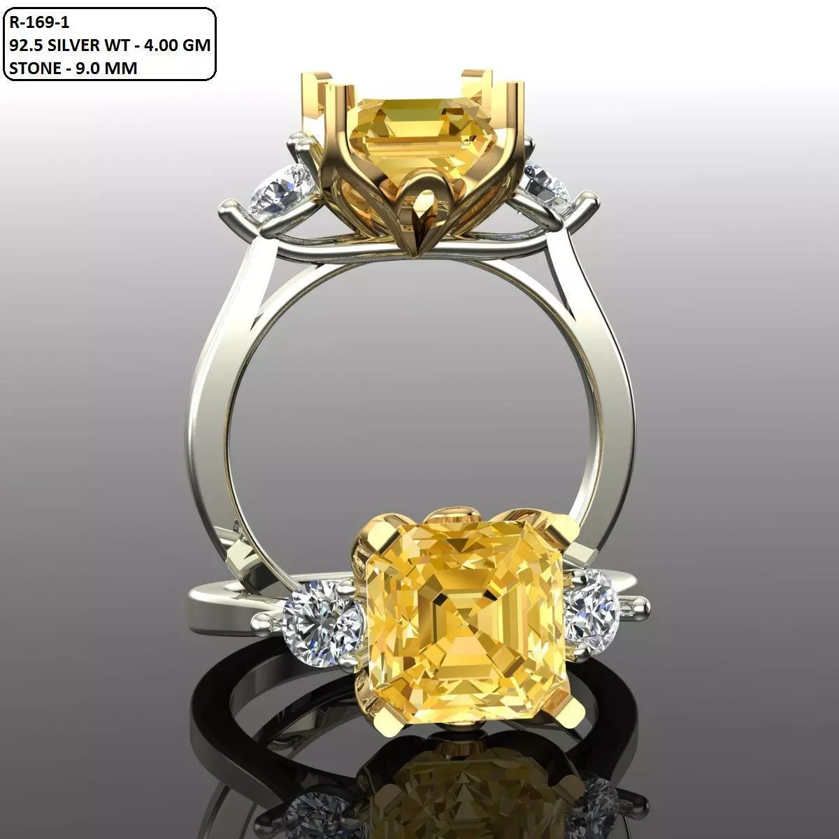 Solitaire Ring 3D print model_0