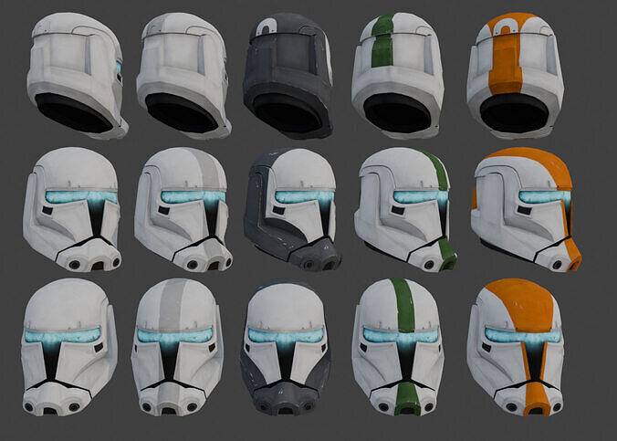 Imperial Commando Helmet  Low-poly 3D model