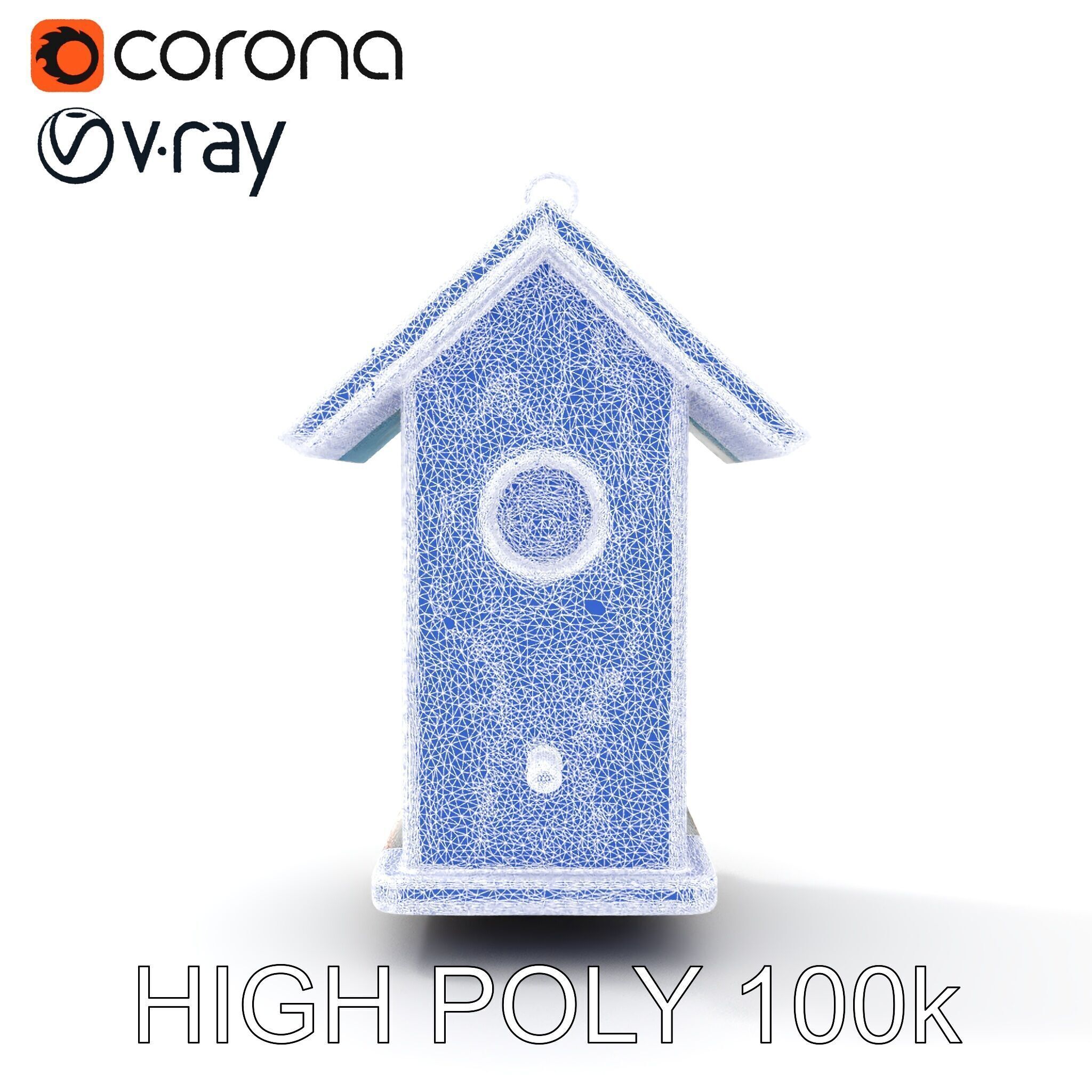 Rustic Wooden Birdhouse Model Pack with PBR Textures Low-poly 3D model_31