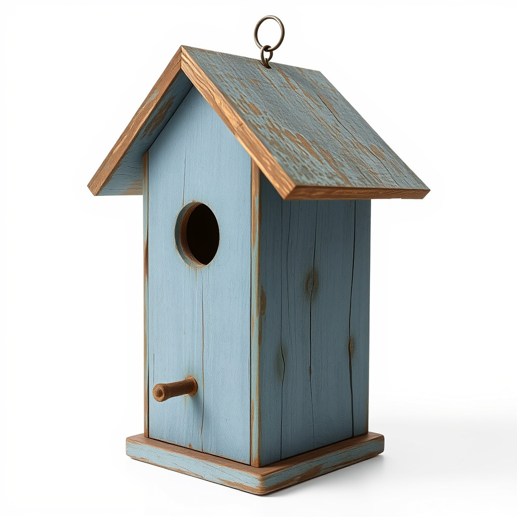 Rustic Wooden Birdhouse Model Pack with PBR Textures Low-poly 3D model_3