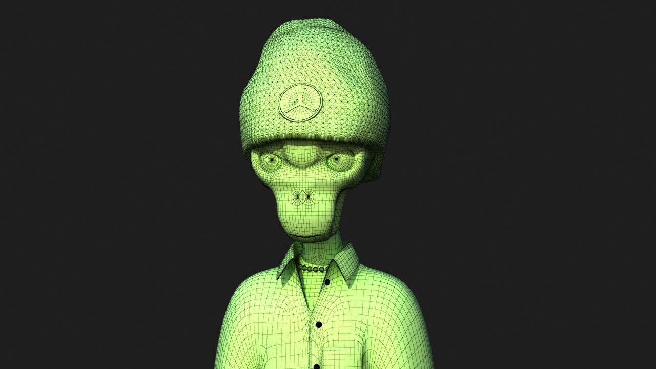 Hip Hop Alien 3D model_29