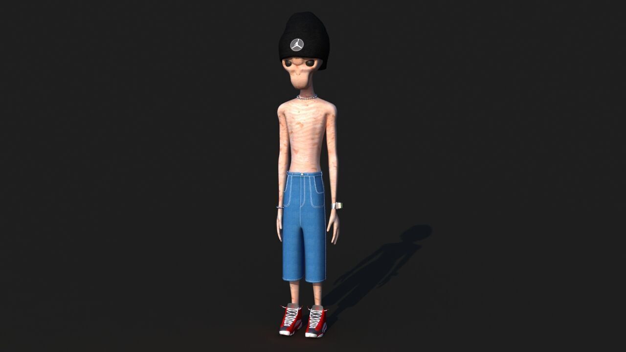 Hip Hop Alien 3D model_14