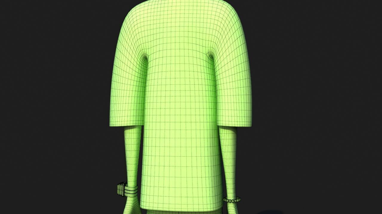 Hip Hop Alien 3D model_34