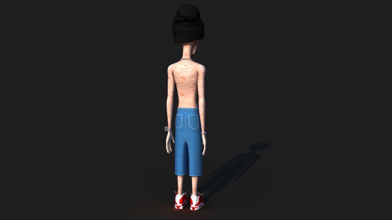 Hip Hop Alien 3D model_15