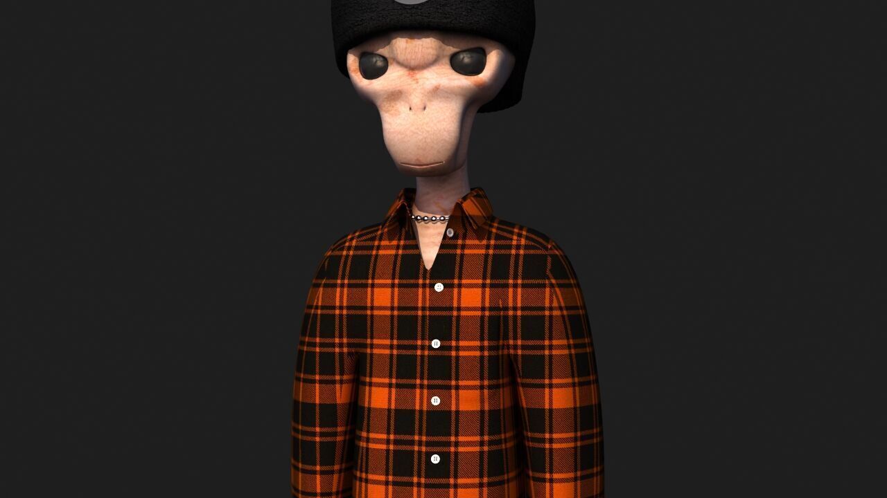 Hip Hop Alien 3D model_17