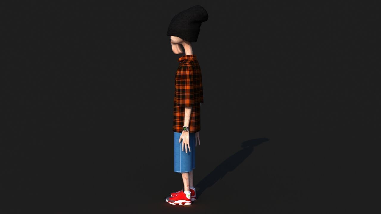 Hip Hop Alien 3D model_4