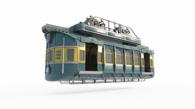 Magical style suspended train 3D model
