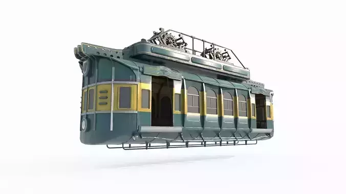 Magical style suspended train 3D model