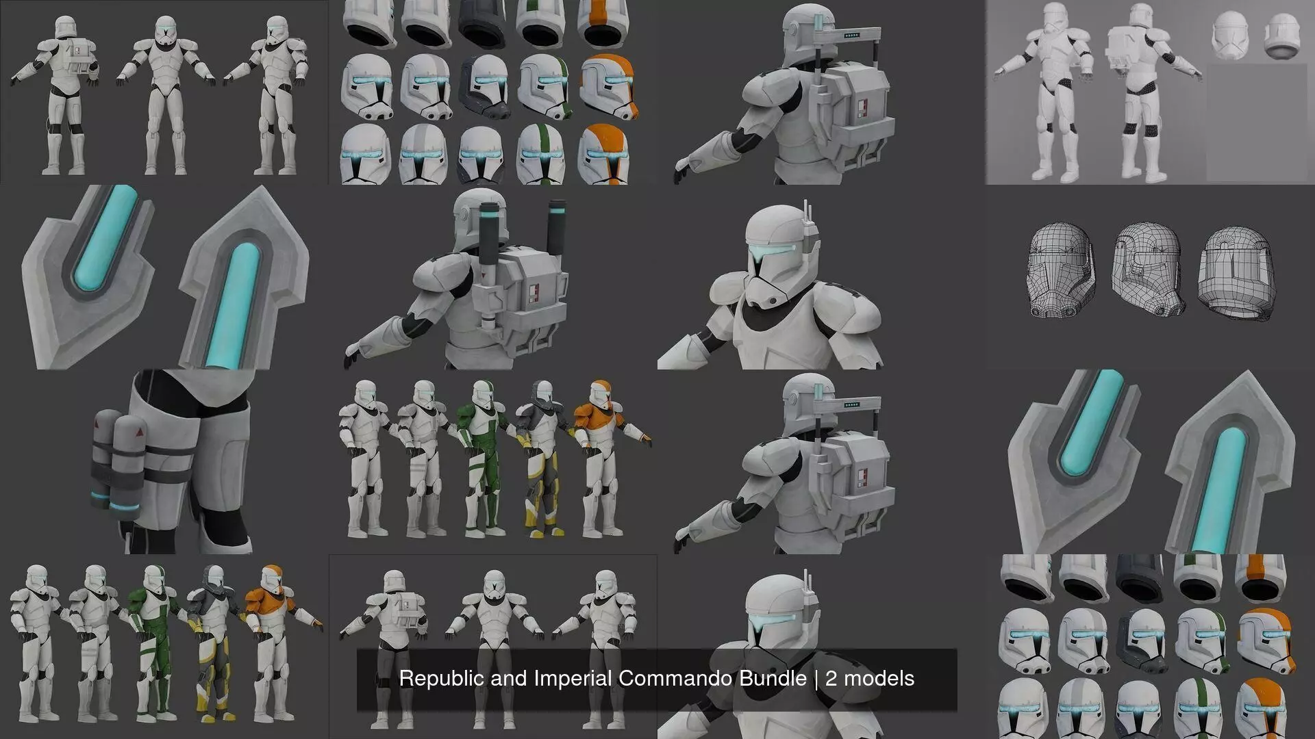 Republic and Imperial Commando Bundle 3D Model Collection_0